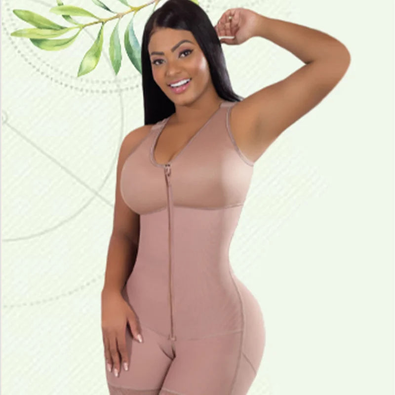 Women' Corset Fajas Colombianas Originales Compression Garments Abdomen Vest Girdle Postpartum Post Liposuction Bodysuit